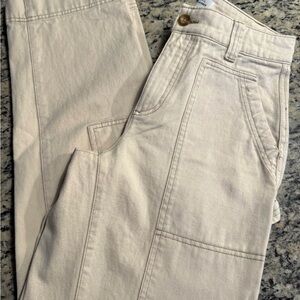 Old Navy Beige Straight Leg Utility/Cargo Pants Sz 4 NWOT